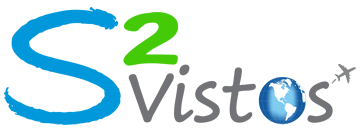 Logotipo oficial da S2 Vistos, empresa especializada em assessoria para emissão de vistos e passaportes.